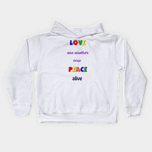 Keep Peace Alive Kids Hoodie